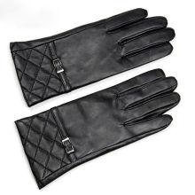 Mode warme echte Schaffell Western Leder Handschuh